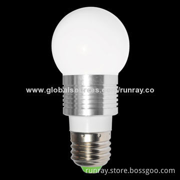 3W Dimmable LED Bulb, 85-265V AC Input Voltage, Epistar/Bridgelux Chip Optional, 90-110lm/WNew